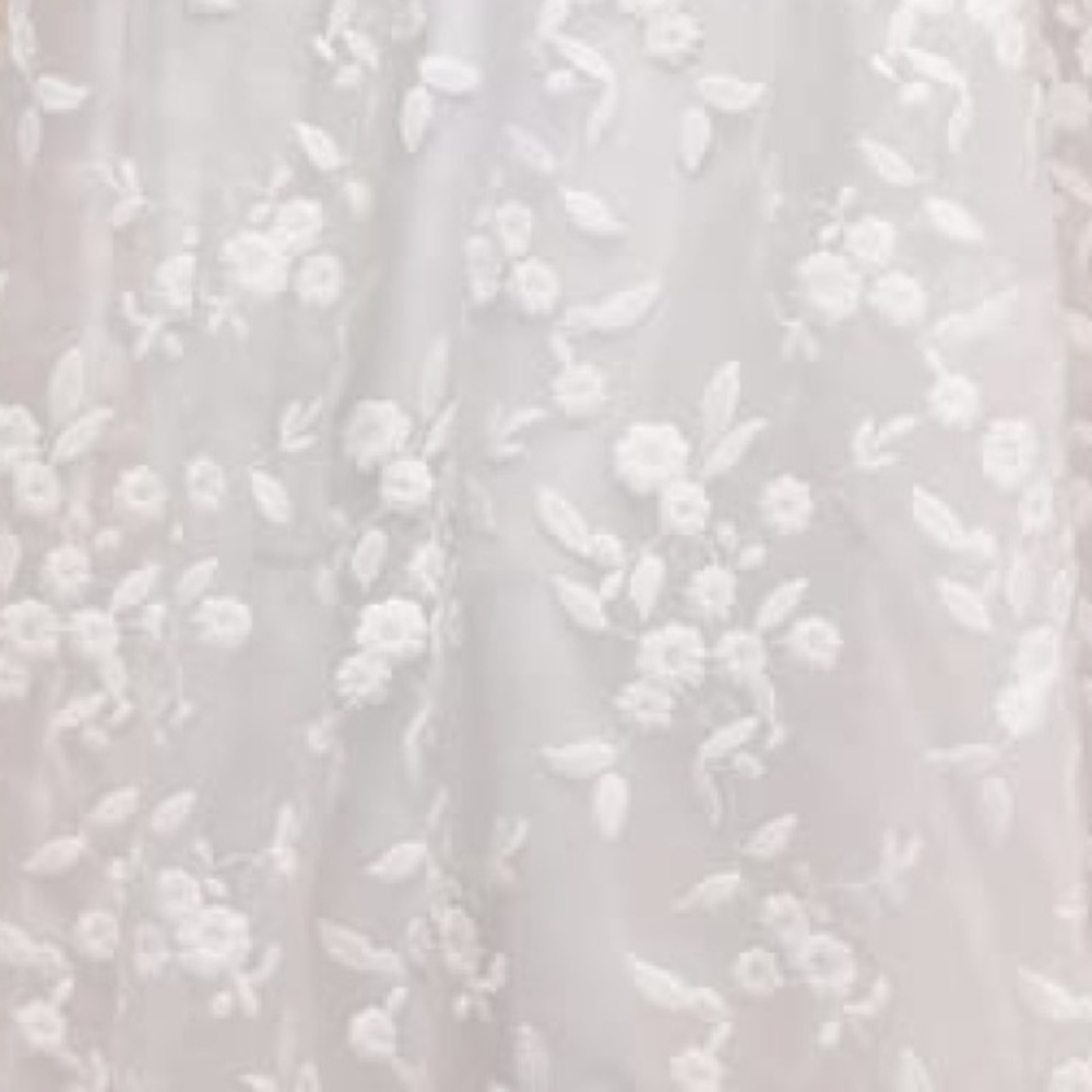 Lulu’s Ethereal Perfection White Organza Embroidered Flowers Bridal Bustier S - Picture 6 of 11